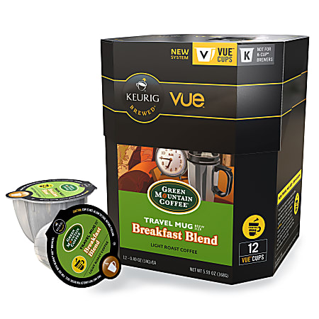 Green Mountain Coffee® Breakfast Blend Coffee Travel Mug Vue™ Packs, 0.40 Oz., Box Of 12