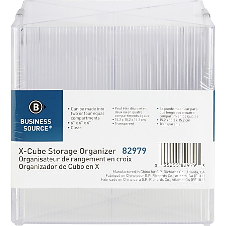 Business Source X-Cube Storage Organizer - 4 Compartment(s) - 6 Business Source X-Cube Storage Organizer - 4 Compartment(s) - 6