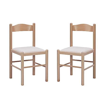 Linon Polzen Side Chairs, Natural/Beige, Set Of 2 Chairs