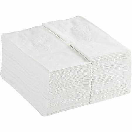 Dixie Dinner Napkin - 2 Ply - 1/8 Fold - 15" Width x 16" Length - Scrollwork Pattern - White - 126 / Pack