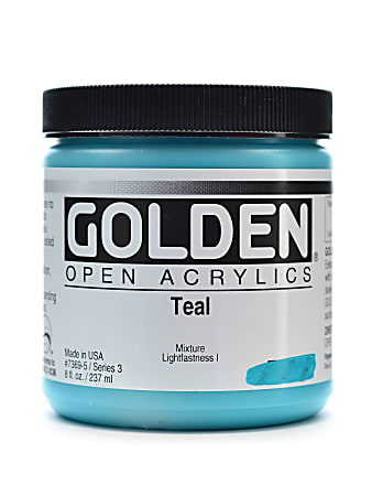 Golden OPEN Acrylic Paint, 8 Oz Jar, Teal