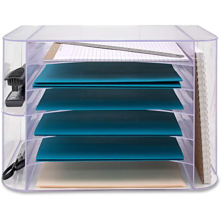 Sparco® 4-Drawer Storage Organizer, 6H x 6W x 7 5/16D, Clear