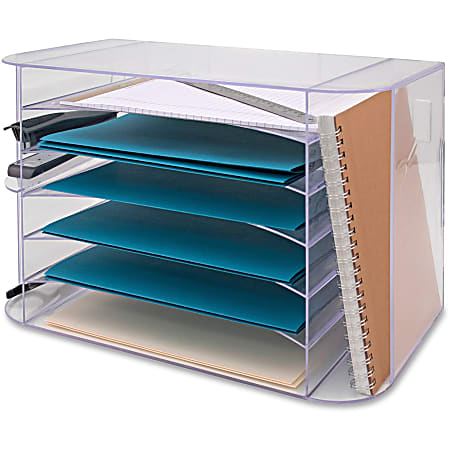 Sparco® 4-Drawer Storage Organizer, 6H x 6W x 7 5/16D, Clear