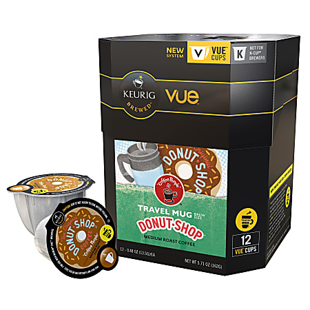 Coffee People Donut Shop Coffee Travel Mug Vue™ Packs, 0.40 Oz., Box Of 12