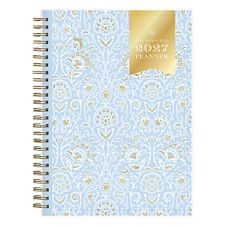 2027 Blue Sky Day Designer Alicia Blue Weekly/Monthly Planning Calendar, 5.875x8.625, Notes Pages, Clear Pocket Cover, Jan-Dec 2027, Qty 1