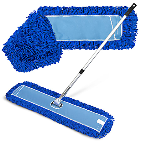 Gritt Commercial 48" x 5" All-In-One Microfiber Dust Mop Set with 72" Handle