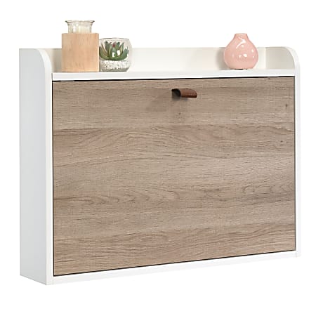 Sauder® Anda Norr 25"W Wall Mount Desk, White/Sky Oak