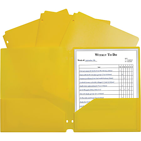 C-Line 2-pocket Heavyweight Poly Portfolio Pocket - 9.4"x 11.4"x100 mil Thickness -  - 33936