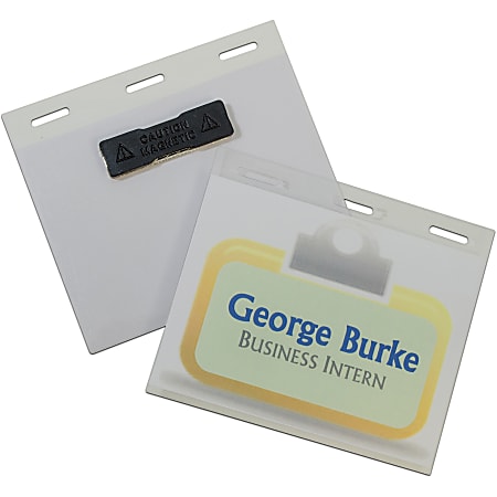 C-Line Magnetic Style 4x3 Name Badge Holder Kit - 20 / Box