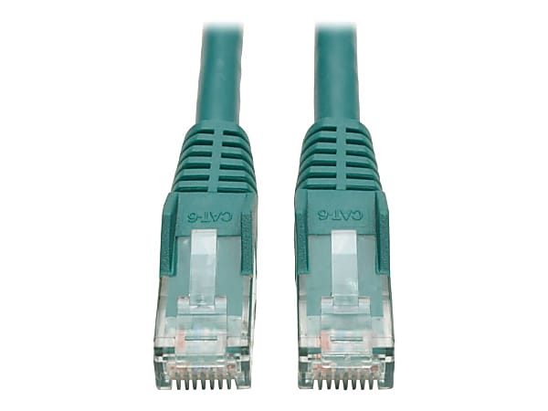 Tripp Lite Cat6 GbE Gigabit Ethernet Snagless Molded Patch Cable UTP Green RJ45 M/M 6in 6" - Category 6 - 128 MB/s - 5.91" - Green