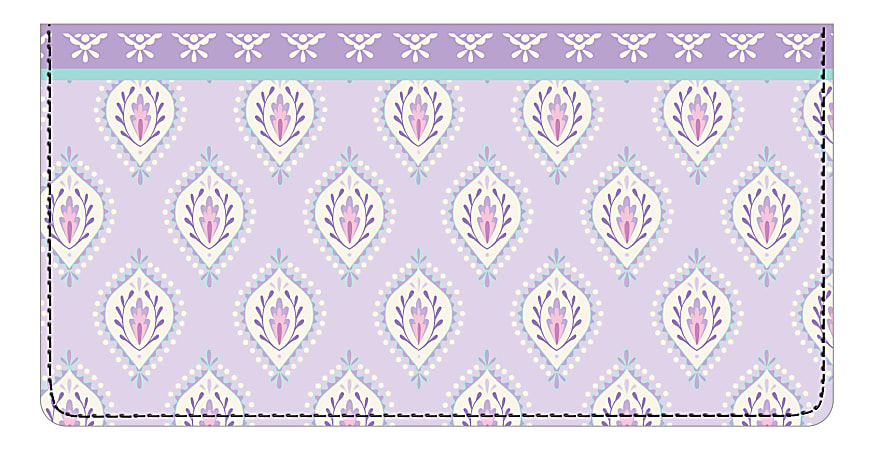 Custom Personal Wallet Check Cover, Leather, Positively Purple