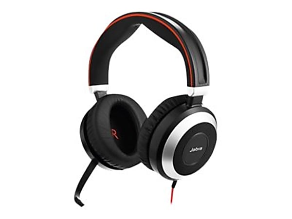 Jabra Evolve 80 Stereo Replacement - Headset - full size - wired - active noise canceling - 3.5 mm jack - for Evolve 80 MS stereo, 80 UC stereo