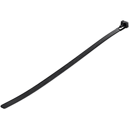 StarTech.com 100 Pack 10" Reusable Cable Ties - Black XL Releasable Nylon/Plastic Zip Ties Resealable Adjustable Network Cable Wraps UL