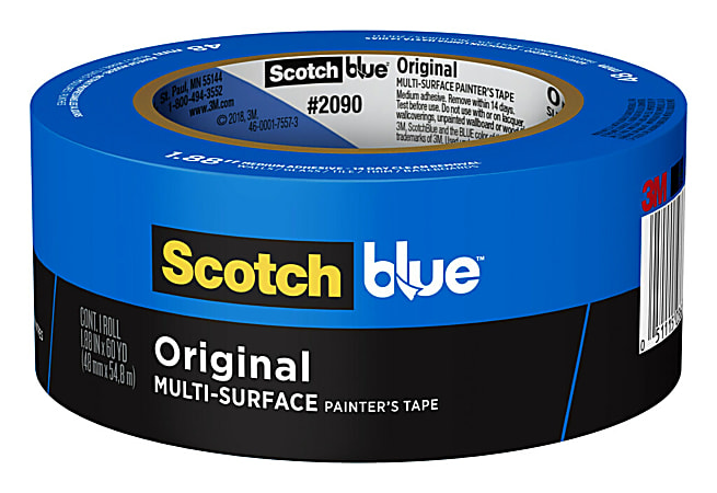 ScotchBlue Painter's Tape, 3" Core, 2" x 60 Yd.