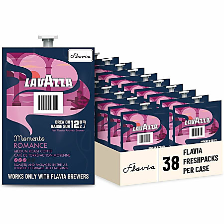 Flavia Freshpack Momento Romance Medium Roast Coffee - Compatible with Flavia Aroma - Medium - Freshpack - 38 / Carton