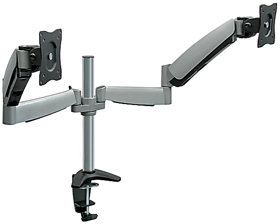 Mount-It! MI-7C24 Articulating Dual-Monitor Arm, 17.8"H x 25"W x 5.8"D, Silver