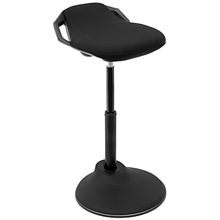 Mount-It! Ergonomic Foam Sit-to-Stand Stool With Back, Black