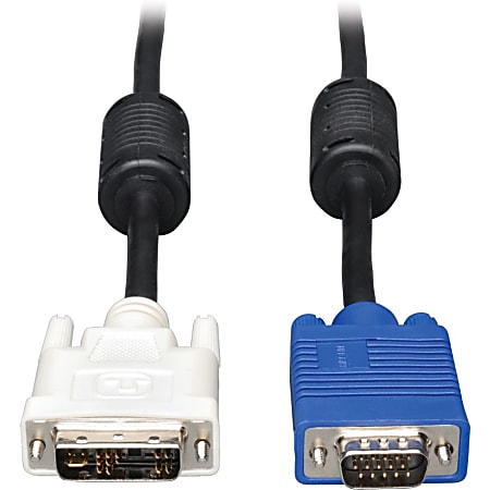 Eaton Tripp Lite Series DVI to VGA High-Resolution Adapter Cable with RGB Coaxial (DVI-A to HD15 M/M), 3 ft. (0.9 m) - P556003