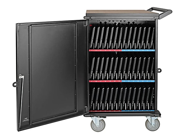 Eaton Tripp Lite Series 42-Device AC Mobile Charging Cart Storage Station Laptops, Chromebooks, Tablets 120V, NEMA 5-15P, 10 ft. Cord, Black - Cart charge and management - for 42 notebooks - lockable - heavy duty steel - black