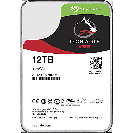 Seagate IronWolf ST12000VN0008 12 TB Hard Drive 3.5 Internal