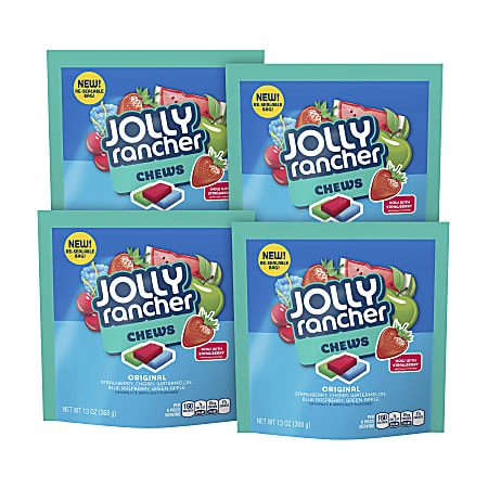 Jolly Rancher Chews Candy, 13 Oz Bag, Assorted
