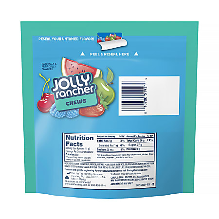 Jolly Rancher Chews Candy, 13 Oz Bag, Assorted Flavors, Pack Of 4