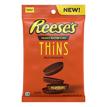 Hershey&#x27;s® Reese&#x27;s Peanut Butter Cup Thins, 3.1 Oz