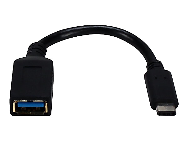 QVS USB-C Male to USB-A Female SuperSpeed 5Gbps 3Amp Cable - 6" - First End: 1x USB 3.1 Type C - Male - CC2231MF