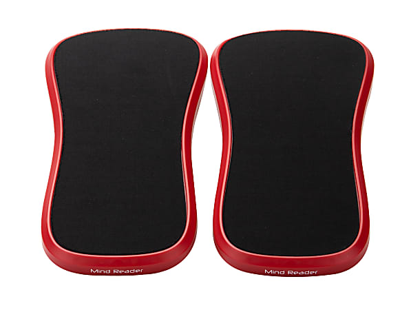 Mind Reader Wrist Rest Pads, 4-1/2"H x 5-1/4"W x 11"L, Red, Set Of 2 Pads