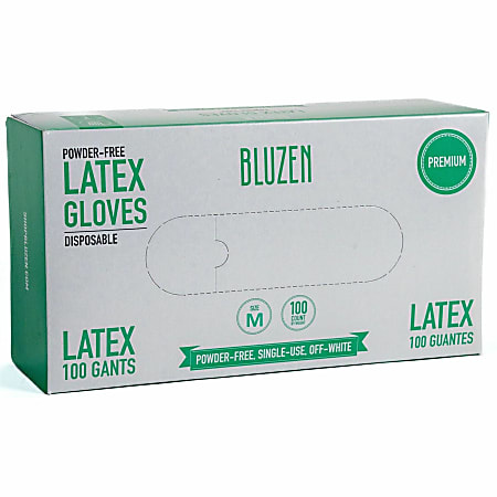 Remcoda Powder-Free Latex Gloves - 4 mil Thickness - Medium Size - Latex - Off White - Powder-free, Comfortable, Excellent Grip -  - LAT101M
