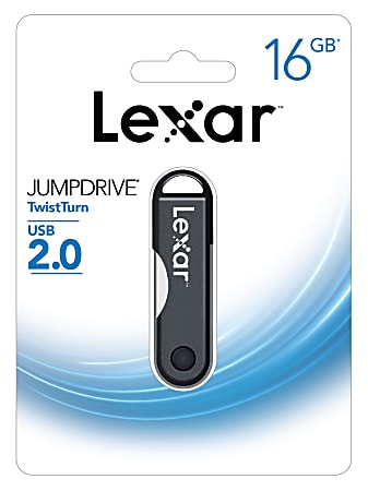 Lexar JumpDrive TwistTurn USB 2.0 Flash Drive 16GB Black