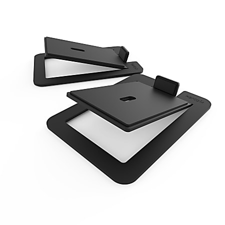Kanto S6 Tilted Desktop Speaker Stands for Large Speakers - Black (Pair) - 40 lb Load Capacity - 2.40"x7"x 9.70" Depth - Desktop - Steel, Foam - Black