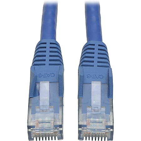 Eaton Tripp Lite Series Cat6 Gigabit Snagless Molded (UTP) Ethernet Cable (RJ45 M/M), PoE, Blue, 50 ft. (15.24 m) - N201050BL