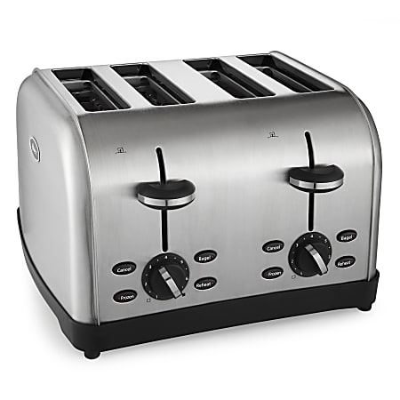 Silver toaster 4 slice cheap
