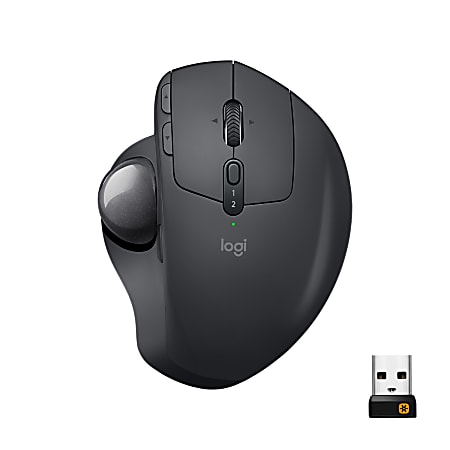 Logitech MX ERGO PLUS Advanced Wireless Trackball Mouse Black 910 005178 Office Depot