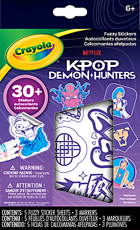 Crayola K-POP Demon Hunters Fuzzy Stickers