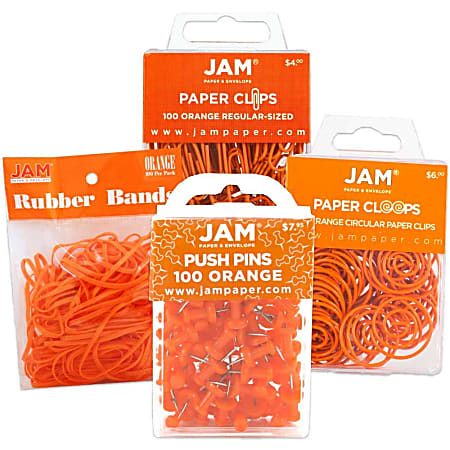 JAM Paper® 4-Piece Office Set, Orange