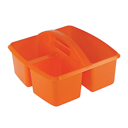 Romanoff Small Utility Caddies, 9 1/4"H x 9 1/4"W x 5 1/4"D, Orange, Pack Of 6