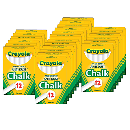 Anti-Roll Crayola Color Chalk - Assorted Color 12 Count - The CEO