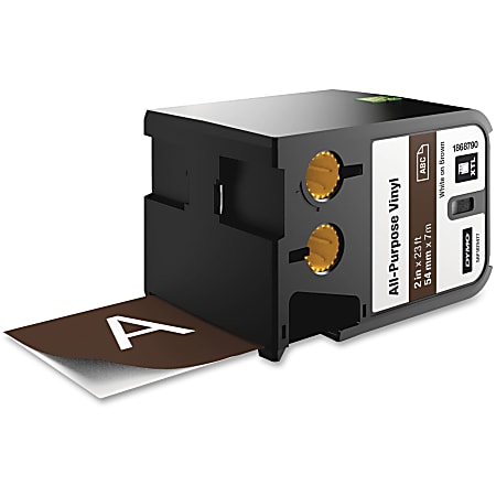 Dymo XTL All-Purpose Vinyl Label Cartridge - 2" Width - Thermal Transfer - Brown - Vinyl - 1 Each