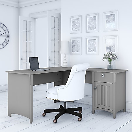 Salina l deals shaped executive desk