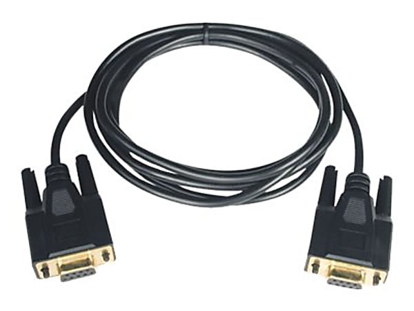 Tripp Lite 10ft Null Modem Serial RS232 Cable Adapter DB9 F/F 10' - Null modem cable - DB-9 (F) to DB-9 (F) - 10 ft - molded