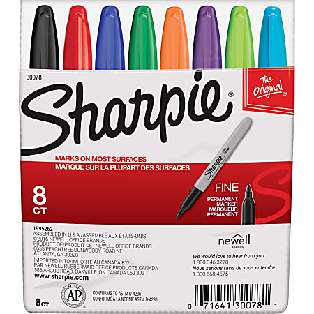 Sharpie Mini Fine Point Permanent Marker Assorted Colors - Office Depot