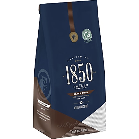 1850 Whole Bean Black Gold Coffee - Dark - 12 oz - 1 Each
