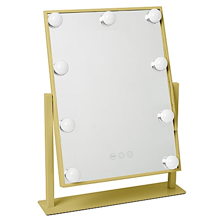 Dormify Britt Large Vanity Mirror with Lights, Gold