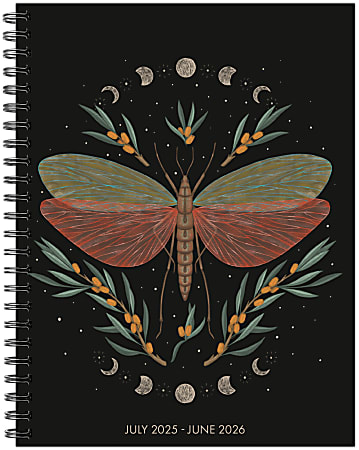 2025-2026 Willow Creek Press Softcover Weekly/Monthly Academic Planner, 6-1/2" x 8-1/2", Mystic Butterfly, July 2025 To June 2026, 56899
