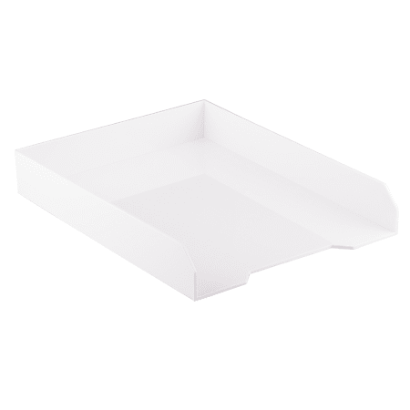 JAM Paper® Stackable Paper Tray, 2"H x 9-3/4"W x 12-1/2"D, White