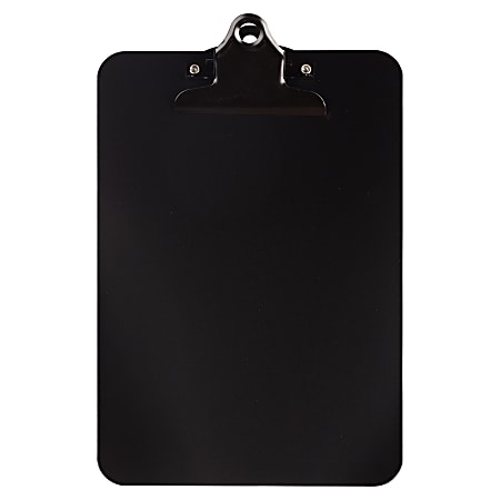JAM Paper® Aluminum Mini Clipboard, 9" x 6", Black