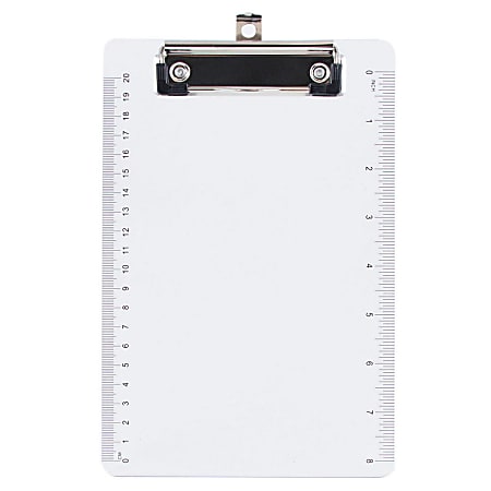 JAM Paper® Plastic Mini Clipboard, 6" x 9", Clear