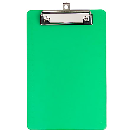 JAM Paper® Plastic Mini Clipboard. 6" x 9", Green